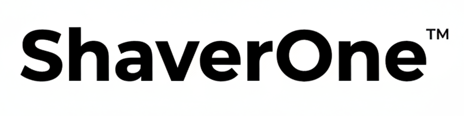 Black 'ShaverOne' logo on a white background