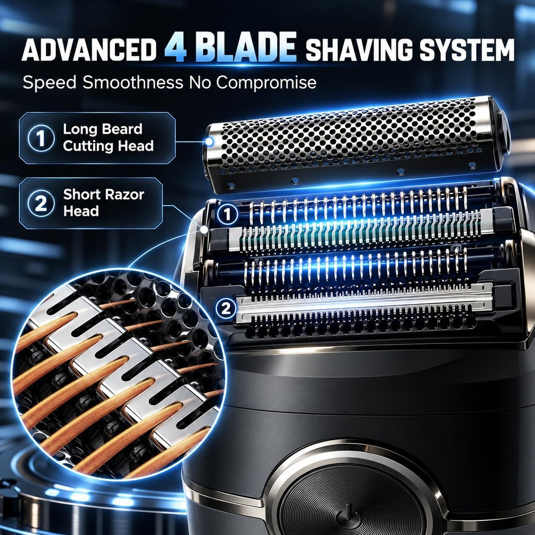 Electric Razor for Men Portable Mini Foil Shaver