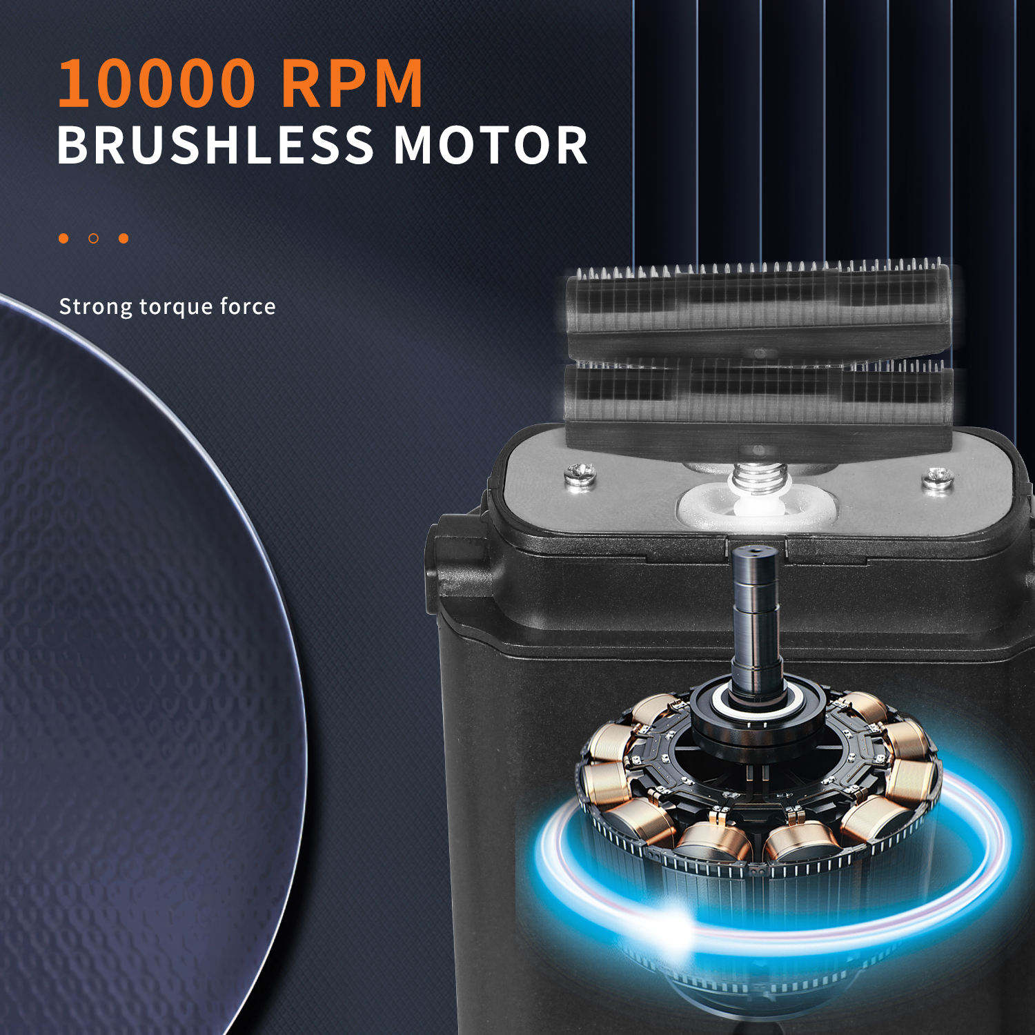 ATLAS 10000RPM Pro BLDC Barber Foil Shaver with DLC blades