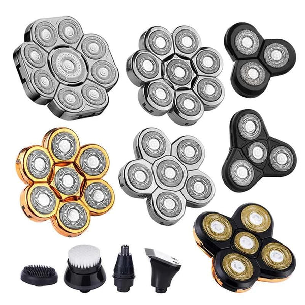 Replaceable 7D electric shaver head